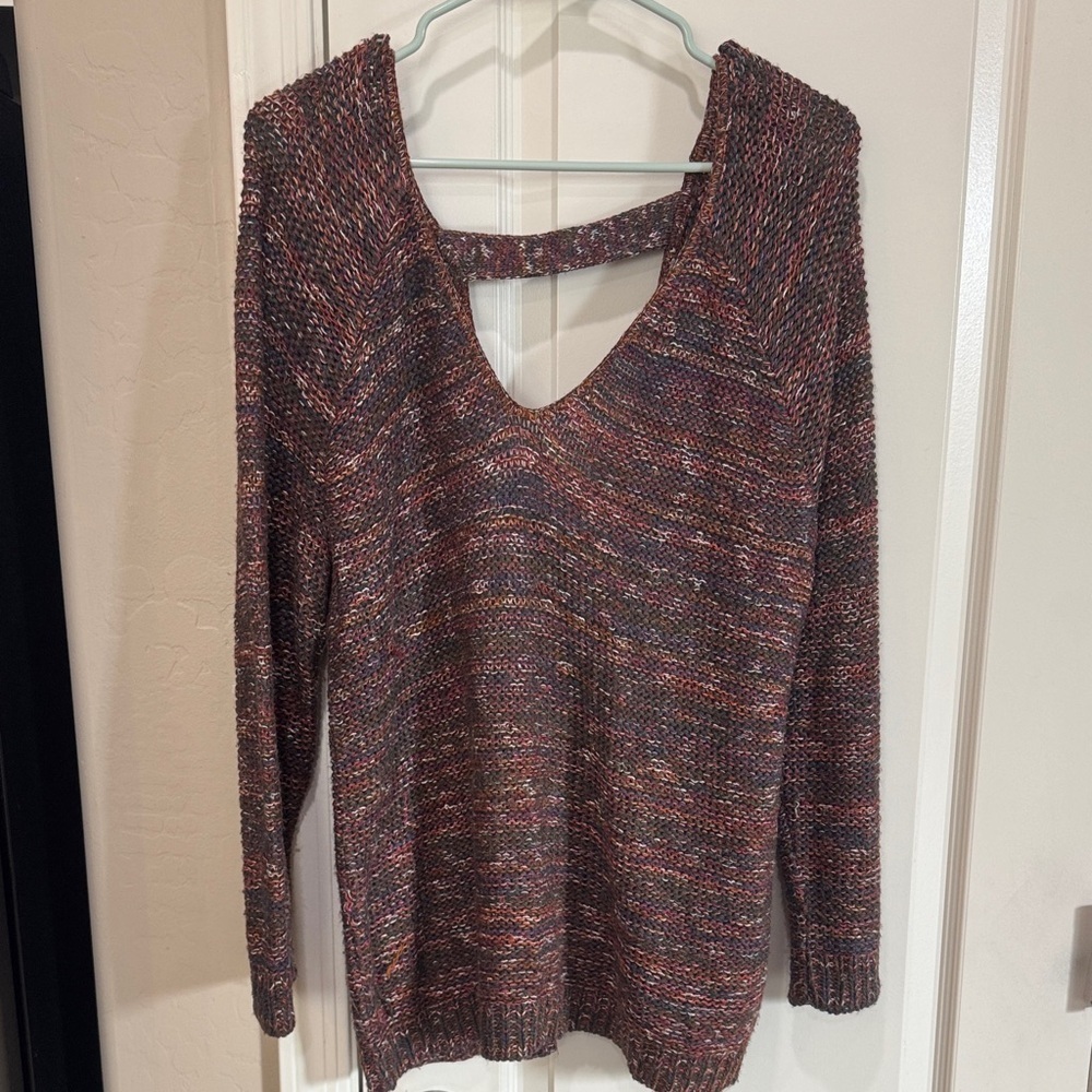 Susina V-Neck Sweater in Multicolor Knit / G7